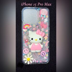 Hello Kitty iPhone 15 Pro Max Case - Pink and White Accents